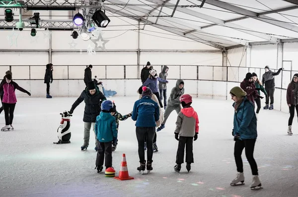 Poznan Polonia Enero 2018 Patinaje Sobre Hielo Invierno Indoor — Foto de Stock