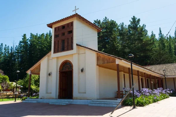 Ciruelos Chile Ledna 2019 Iglesia Del Poblado Ciruelos Cercano Cuidad — Stock fotografie