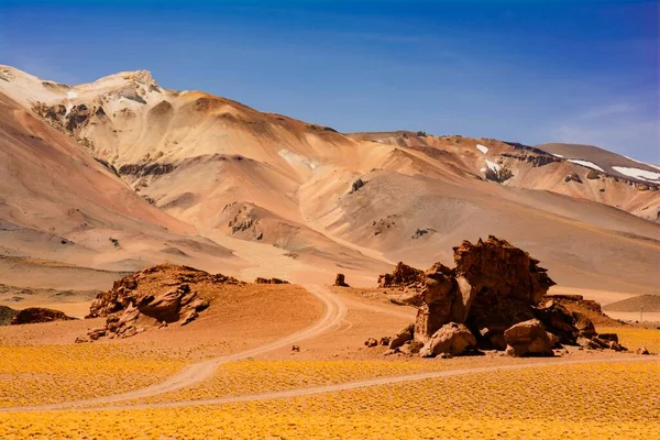 Een Prachtig Shot Van Woestijnlandschappen Chili — Stockfoto