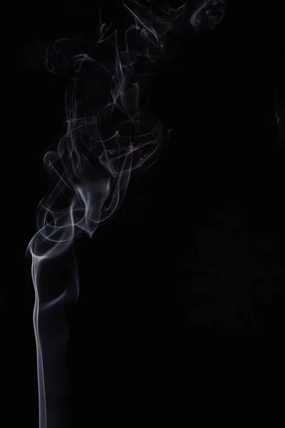 Abstract Swirls Smoke Isolated Black Background — Stock Photo, Image