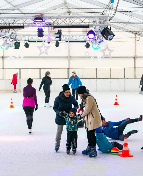 Poznan Polonia Enero 2018 Patinaje Sobre Hielo Invierno Indoor — Foto de Stock