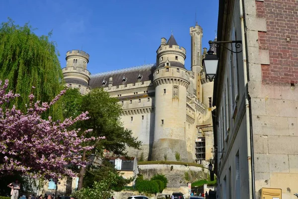 Pierrefonds Frankrike Apr 2018 Pierrefonds Slott Frankrike Skiljer Sig — Stockfoto