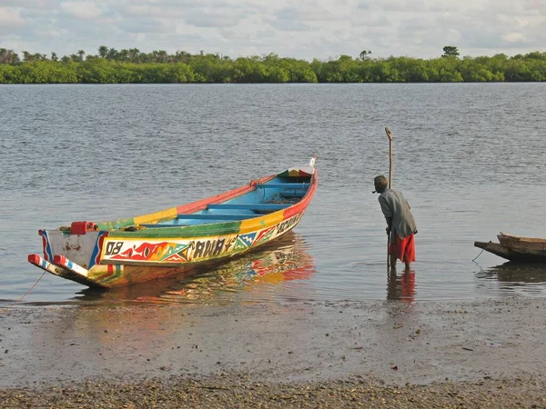 Boune Senegal Sept 2008 Activité Matinale Des Pêcheurs Locaux Dans — Photo