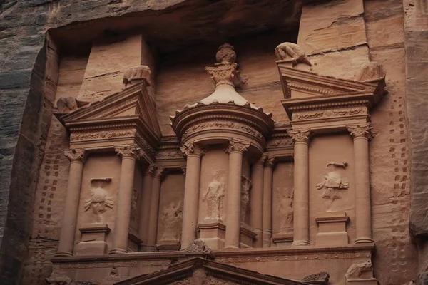 Architekturdetails Des Historischen Petra Wadi Jordanien — Stockfoto