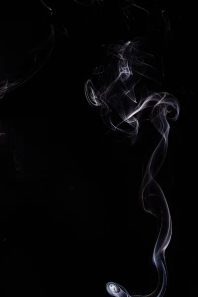 Mrak Kouře Izolovaný Černém Pozadí — Stock fotografie