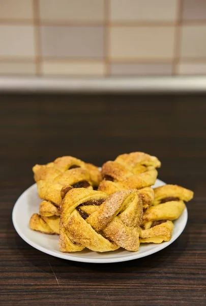 Primer Plano Sabroso Postre Plato —  Fotos de Stock