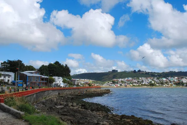 Mesmerizing Scenery City Ancud Coastal Landscape Blue Sky — Stock Photo, Image
