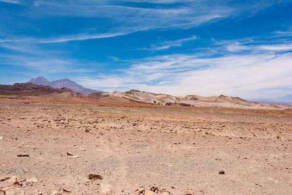 Eine Faszinierende Wüstenlandschaft Unter Blauem Himmel Chile — Stockfoto