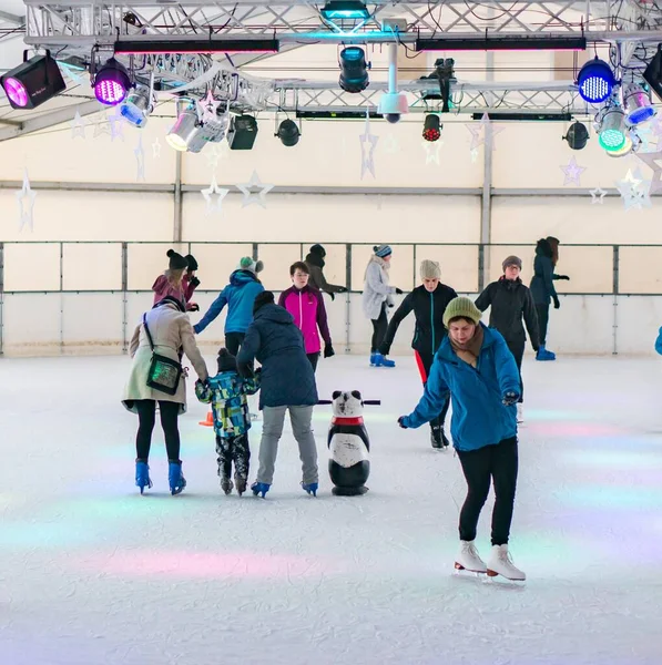 Poznan Polonia Enero 2018 Patinaje Sobre Hielo Invierno Indoor — Foto de Stock