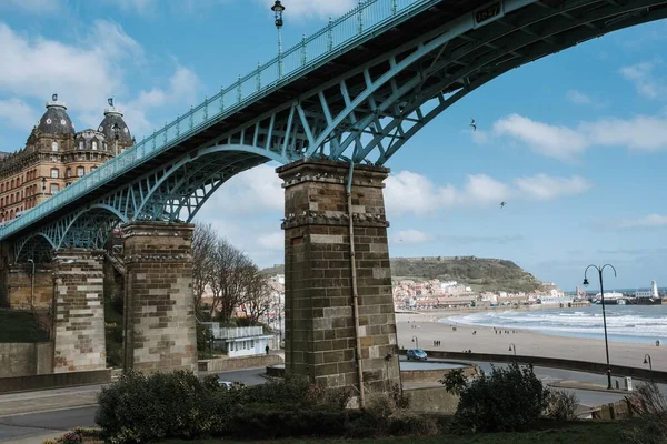 Scarborough Regno Unito Mar 2020 Ponte Scarborough Lato Mare Durante — Foto Stock