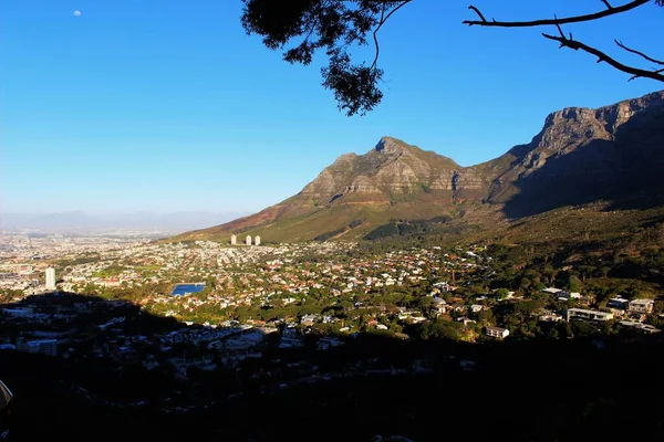 Paesaggio Del Table Mountain National Park Circondato Dal Verde Dagli — Foto Stock