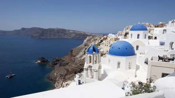 Most Spectacular View Can Seen Top Santorini — Stock Photo, Image