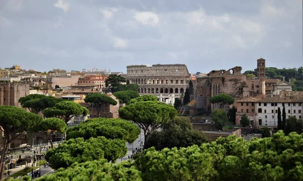 Панорамний Знімок Колізею Римі Італія — стокове фото