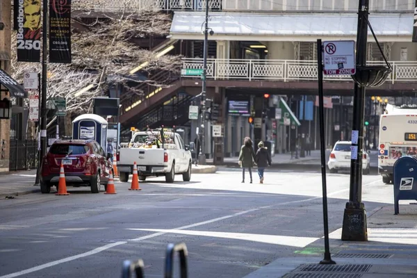 Chicago Stati Uniti Aprile 2020 Strade Del Centro Chicago Sono — Foto Stock