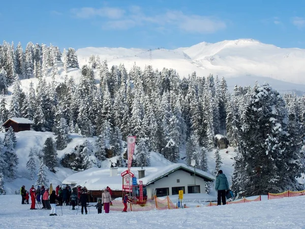 Mayrhofen Austria Stycznia 2013 Wioska Mayrhofen Alpach Tyrolskich Zimowa Scena — Zdjęcie stockowe