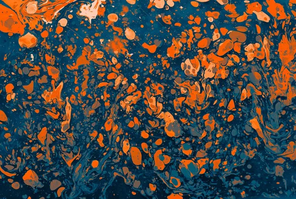 주황색 파란색으로 이루어진 그림을 클로즈업으로 — 스톡 사진