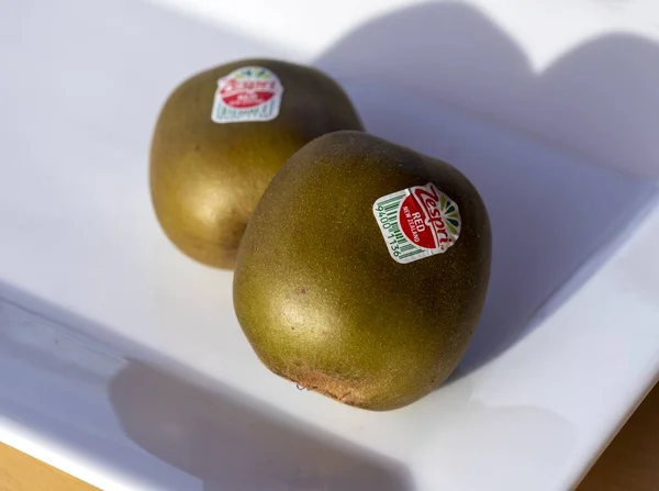 Wellington Nuova Zelanda Maggio 2020 Kiwi Rossi Interi Zespri Con — Foto Stock