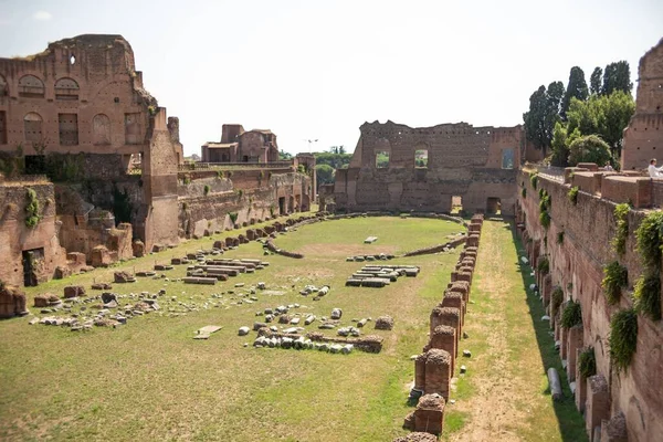 Starobylé Památky Zříceniny Muzea Palatine Kopci Palatine Římě Itálie — Stock fotografie