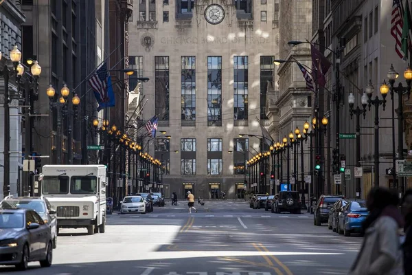 Chicago Stati Uniti Aprile 2020 Distretto Finanziario Del Centro Chicago — Foto Stock