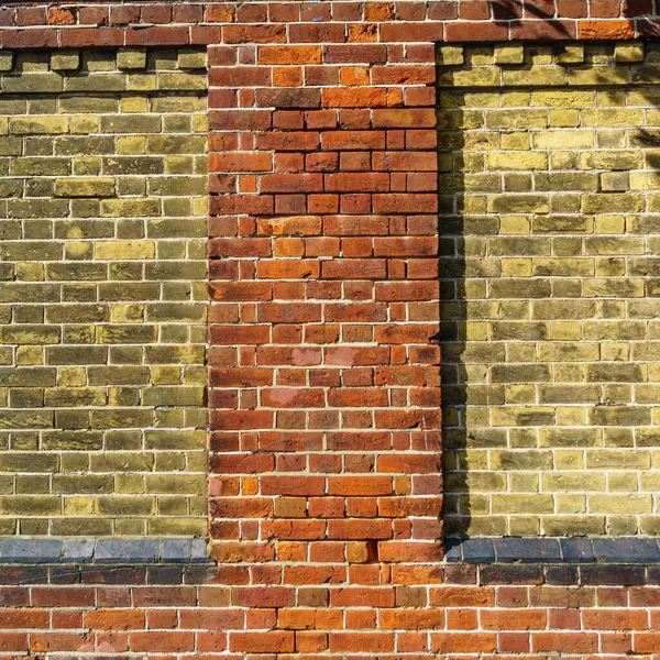 Vecchio Muro Mattoni Intemperie Forma — Foto Stock