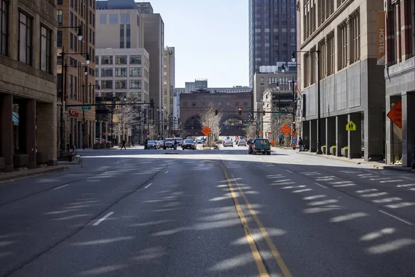 Chicago United States Apr 2020 Streets Chicago Downtown Isolated Empty — Stock Photo, Image