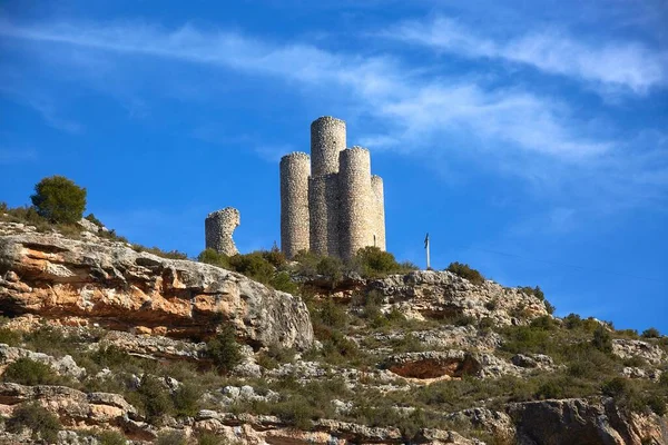 Ερείπια Ενός Παλιού Ιστορικού Κάστρου Στην Ισπανία — Φωτογραφία Αρχείου
