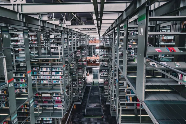 Знімок Книжкових Полиць Бібліотеки Васконселос Мексика — стокове фото