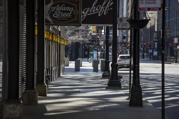 Chicago Stati Uniti Aprile 2020 Strade Del Centro Chicago Sono — Foto Stock