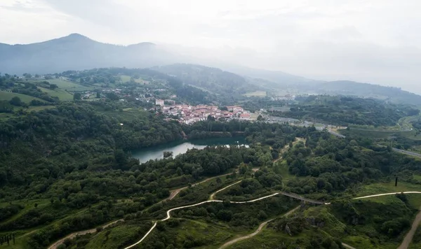 Eine Hochauflösende Aufnahme Einer Wunderschönen Berglandschaft Arboleda Baskenland — Stockfoto