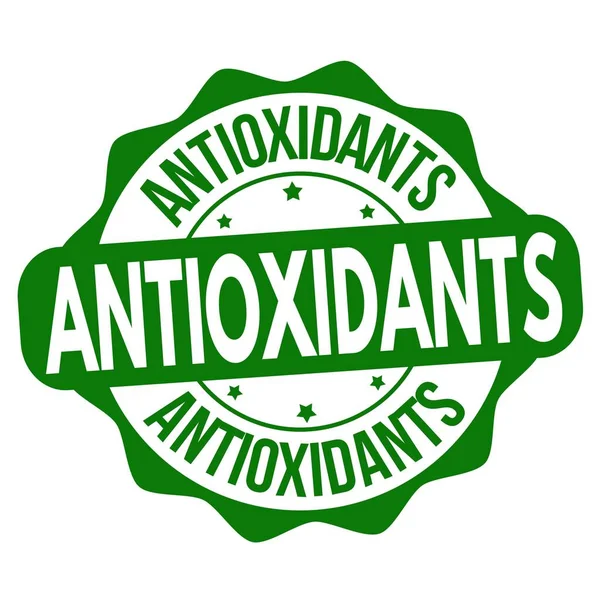 Egy Fehér Alapon Izolált Zöld Antioxidáns Felirat Illusztrációja — Stock Fotó