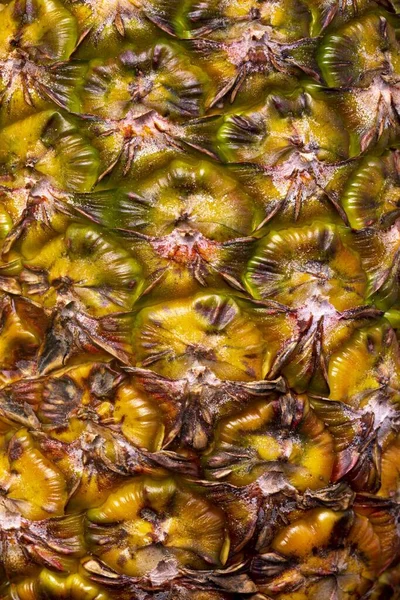トロピカルパイナップルの外皮の質感の垂直クローズアップショット — ストック写真
