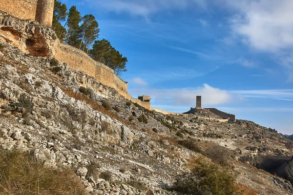 Ερείπια Ενός Παλιού Ιστορικού Κάστρου Στην Ισπανία — Φωτογραφία Αρχείου