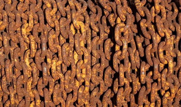 Closeup Shot Rusty Chains Bunch — Stock Photo, Image