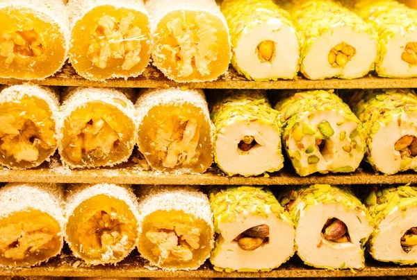 Tradiční Turecké Potěšení Lokum Cukroví — Stock fotografie