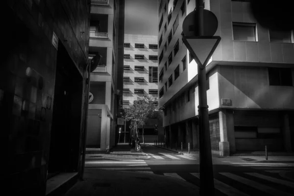 Rua Vazia Barcelona Durante Pandemia Coronavírus Espanha Europa — Fotografia de Stock