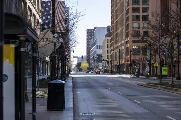 Chicago United States Apr 2020 Streets Chicago Downtown Isolated Empty — Stock Photo, Image