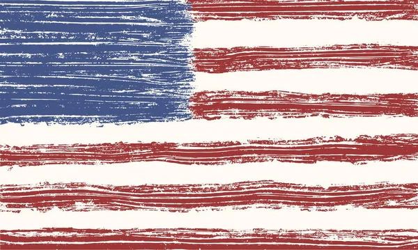 Illustration America Flag Wooden Surface Patterns — Stock Photo, Image