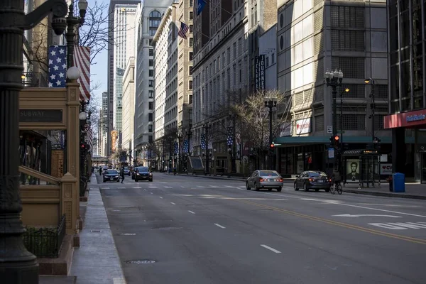 Chicago Stati Uniti Aprile 2020 Strade Del Centro Chicago Sono — Foto Stock