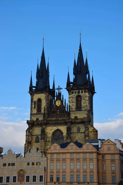 Eine Vertikale Aufnahme Des Altstädter Rings Prag Tschechien — Stockfoto