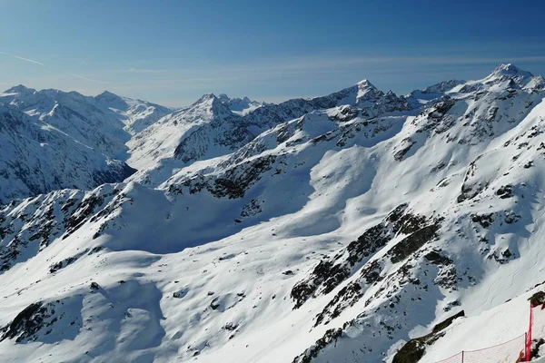 Bergketen Oostenrijkse Alpen Een Blauwe Lucht — Stockfoto