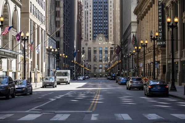 Chicago United States Apr 2020 Streets Chicago Downtown Isolated Empty — Stock Photo, Image