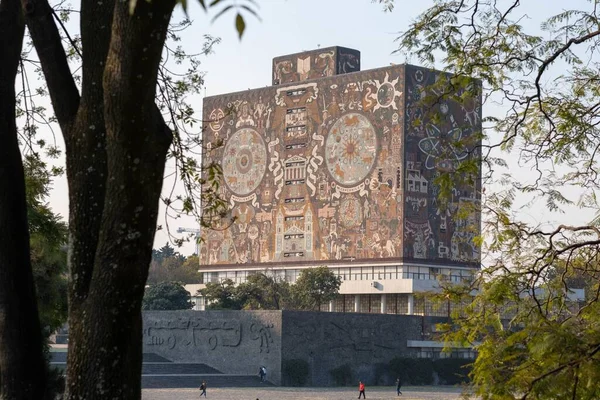 Mexico City Mexico Jan 2020 Central Library National Autonomous University — стокове фото