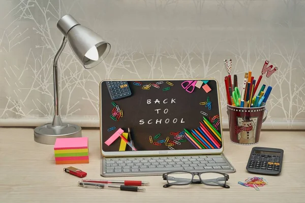 Children Desk Prepared Necessary Return School — Stock Photo, Image