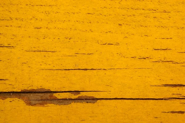 Closeup Shot Damaged Wood Texture Yellow Paint — Stock Photo, Image