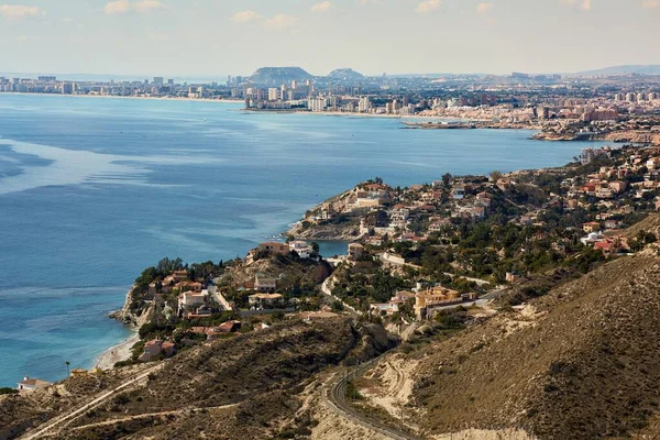 Spanya Alicante Gündüz Evleri Olan Körfez — Stok fotoğraf