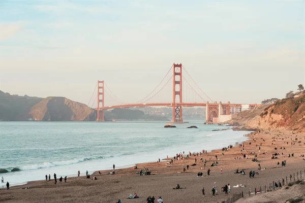 Golden Gate Köprüsü Nün Güzel Bir Sabah Manzarası San Francisco — Stok fotoğraf