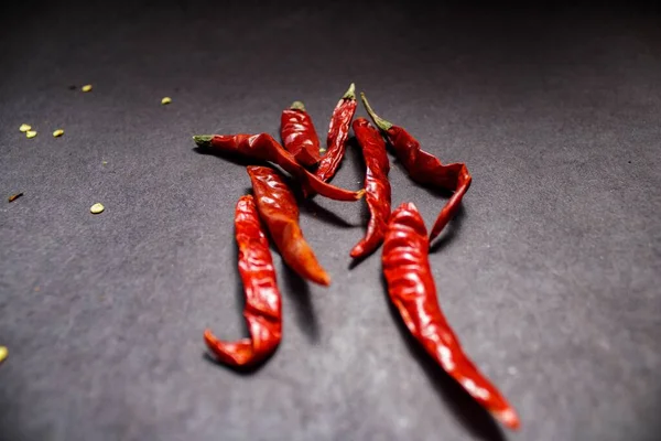 Een Rode Mexicaanse Kruidige Chili Peper Guajillo — Stockfoto