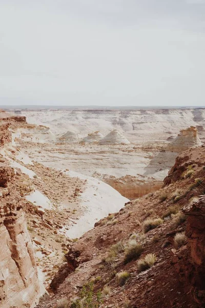 Вертикальный Снимок Нескольких Скал Окружающих Каньон — стоковое фото