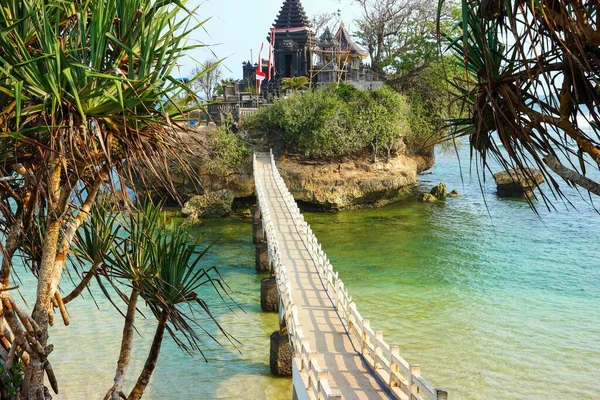 Krásný Výhled Pantai Balekambang Bantoer Indonésie — Stock fotografie