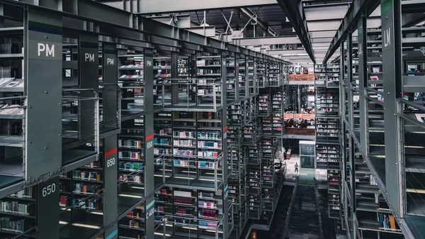 Gros Plan Des Étagères Bibliothèque Vasconcelos Mexique — Photo